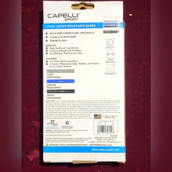 Capelli Sport 3 Pack Looped Resistance Bands - Picture 4 of 6